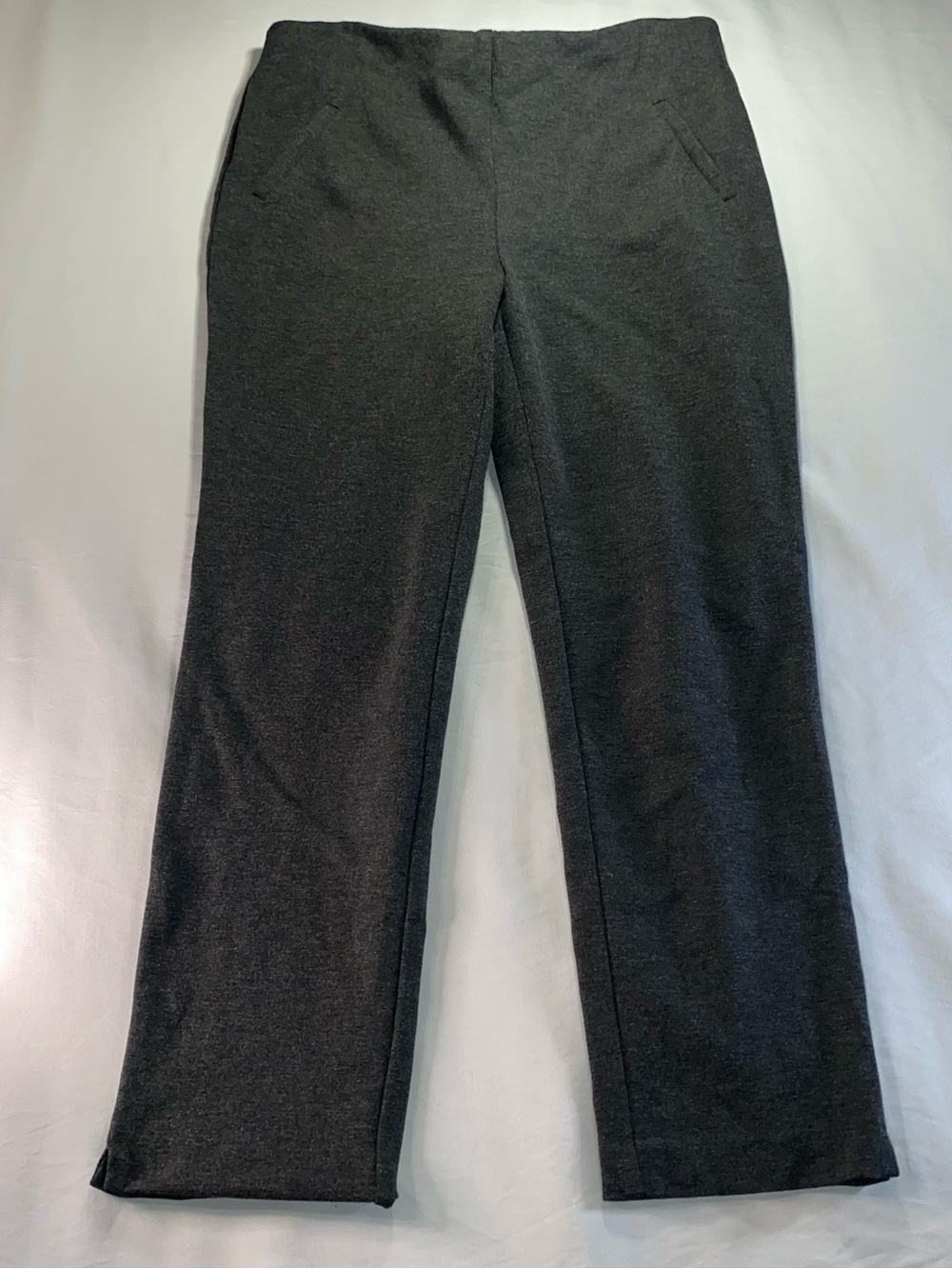FABULOUSLY SLIMMING BY CHICO'S Women's Size 1 (M-10)  Pull On Slim Dark Gray